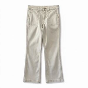 Abercrombie Kids Girls Utility Pants Cream Wide Leg Size 11/12 Reg Minimalist